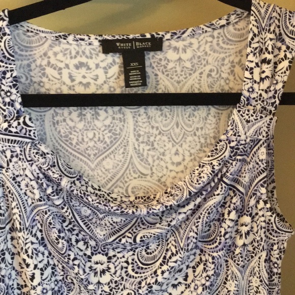 WHBM Blue Patterned Tank - Picture 3 of 5